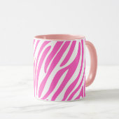 Pink Painting Pattern Modernes Art Design Tasse (VorderseiteRechts)