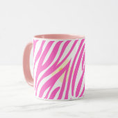 Pink Painting Pattern Modernes Art Design Tasse (Vorderseite Links)