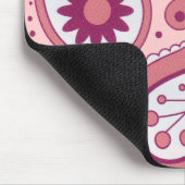 Pink Paisley Blume Mousepad (Ecke)
