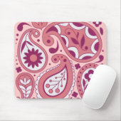 Pink Paisley Blume Mousepad (Mit Mouse)