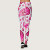 PINK PAISLEY BOHEMISCH YOGA PANS LEGGINGS (Rückseite)