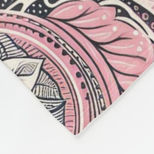 Pink Paisley Das Zuhause-Studio Fleecedecke (Ecke)
