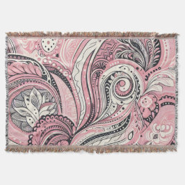 Pink Paisley Das Zuhause Studio wirft Blanket Decke