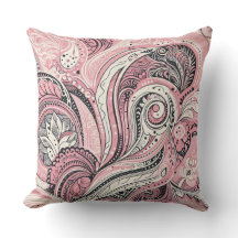 Pink Paisley Die Zuhause Studio Throw Kissen