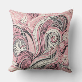 Pink Paisley Die Zuhause Studio Throw Kissen