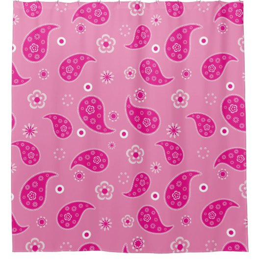 Pink Paisley Duschvorhang (Vorderseite)