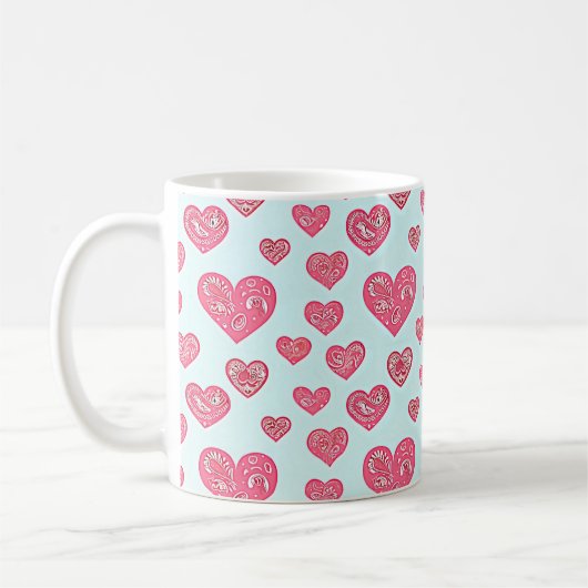 Pink Paisley Herbst Kaffeetasse (Links)