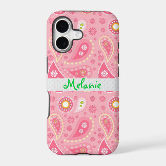 Pink Paisley iPhone Monogram Custom