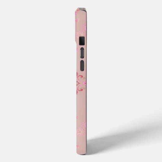 Pink Paisley Pattern Case-Mate iPhone Hülle (Rückseite / Links)