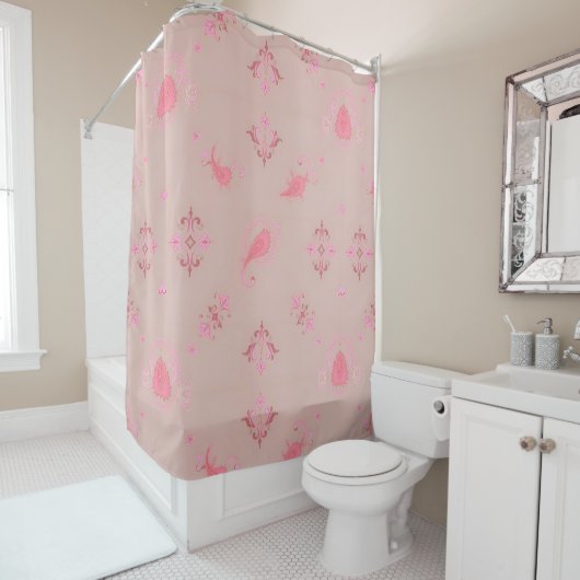 Pink Paisley Pattern Duschvorhang (Beispiel)