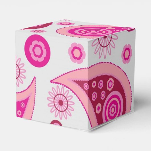 Pink Paisley Pattern Geschenkschachtel (Rückseite)