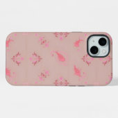 Pink Paisley Pattern iPhone Hülle (Rückseite (Horizontal))