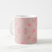 Pink Paisley Pattern Kaffeetasse (Vorderseite Links)