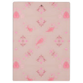 Pink Paisley Pattern Klemmbrett (Rückseite)
