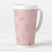 Pink Paisley Pattern Milchtasse (Rechte Ecke)