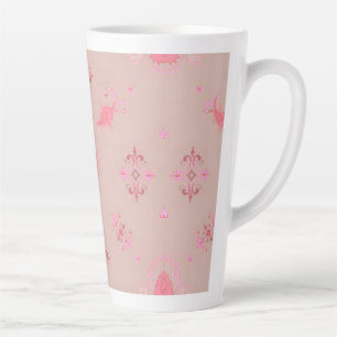 Pink Paisley Pattern Milchtasse
