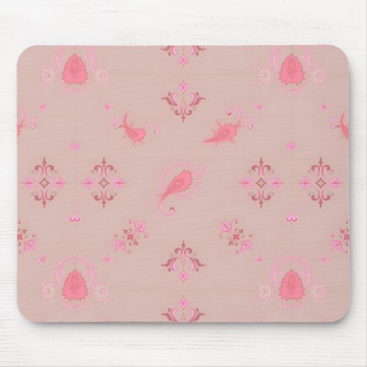 Pink Paisley Pattern Mousepad (Vorne)