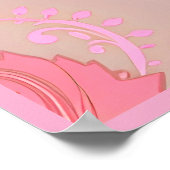 Pink Paisley Pattern Poster (Ecke)