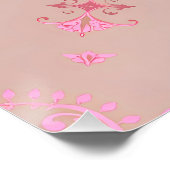 Pink Paisley Pattern Poster (Ecke)