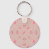 Pink Paisley Pattern Schlüsselanhänger (Rückseite)