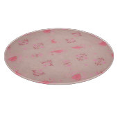 Pink Paisley Pattern Schneidebrett (Ecke)