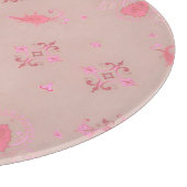 Pink Paisley Pattern Schneidebrett (Ecke)