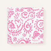 Pink Paisley "Pip" 8.5" x 8.5" SpiralNotebook Notizblock (Vorderseite)