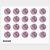Pink Paisley Runder Aufkleber (Blatt)
