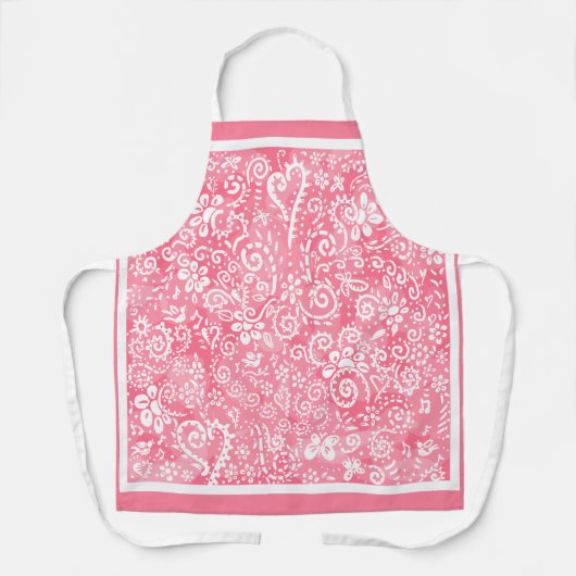 Pink Paisley Schürze (Vorderseite)