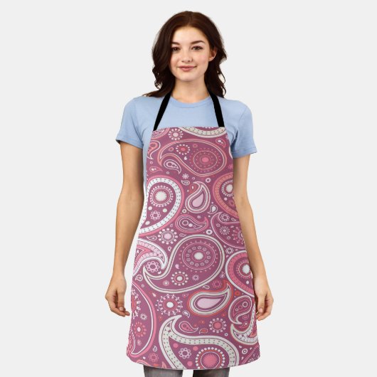 Pink Paisley Schürze (Getragen)