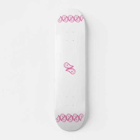 Pink Paisley Skateboard (Vorne)