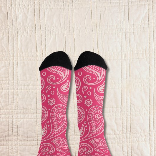 Pink Paisley Socken