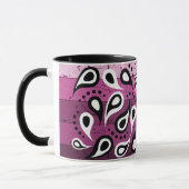 Pink Paisley Textile Muster Tasse (Links)