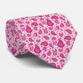 Pink Paisley tie Krawatte (Gerollt)