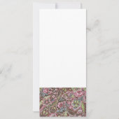 Pink Paisley Wedding Einladung (Rückseite)