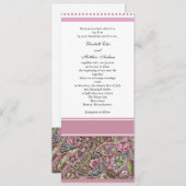 Pink Paisley Wedding Einladung (Vorne/Hinten)