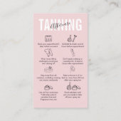 Pink Pale Tanning After Care Einfach Visitenkarte (Rückseite)