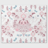 Pink Palette William Morris Design Geschenkpapier (Flach)