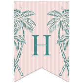 Pink Palm Beach Summer Happy Birthday Banner (Zweite Fahne)