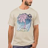 Pink Palm & Blue Bird Men's T - Shirt (Vorderseite)