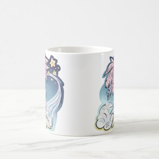 Pink Palm & Blue Bird Tasse (Mittel)