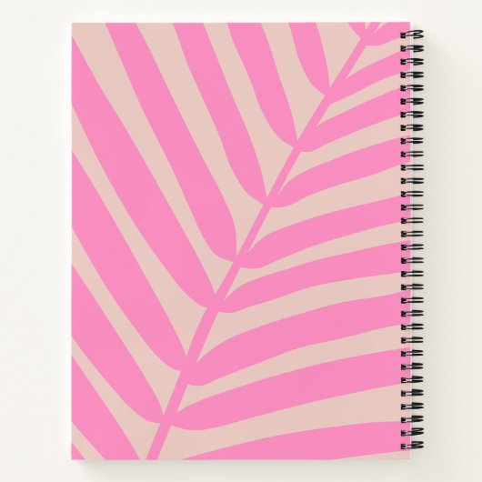 Pink Palm Leaf Notizblock (Rückseite)