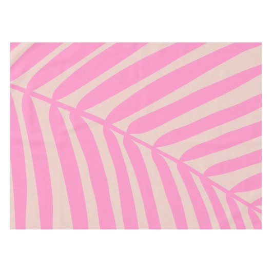 Pink Palm Leaf Tischdecke (Vorderseite (Horizontal))