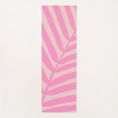 Pink Palm Leaf Yogamatte (Vorderseite)
