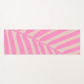 Pink Palm Leaf Yogamatte (Vorderseite (Horizontal))