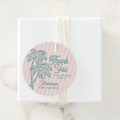 Pink Palm Spring Pastel Beach Baby Dusche Geschenkanhänger (Beispiel)