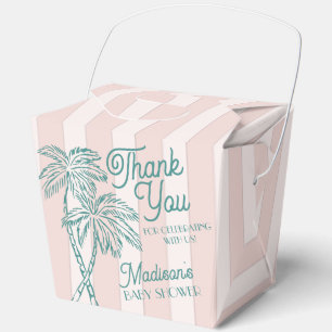 Pink Palm Spring Pastel Beach Baby Dusche Geschenkschachtel