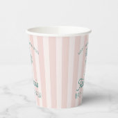 Pink Palm Spring Pastel Beach Baby Dusche Pappbecher (Links)