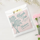 Pink Palm Spring Pastel Beach Babydusche Cookie Geschenktütchen (Versiegelt)