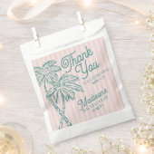 Pink Palm Spring Pastell Beach Gastgeschenk Geschenktütchen (Ausgeschnitten)